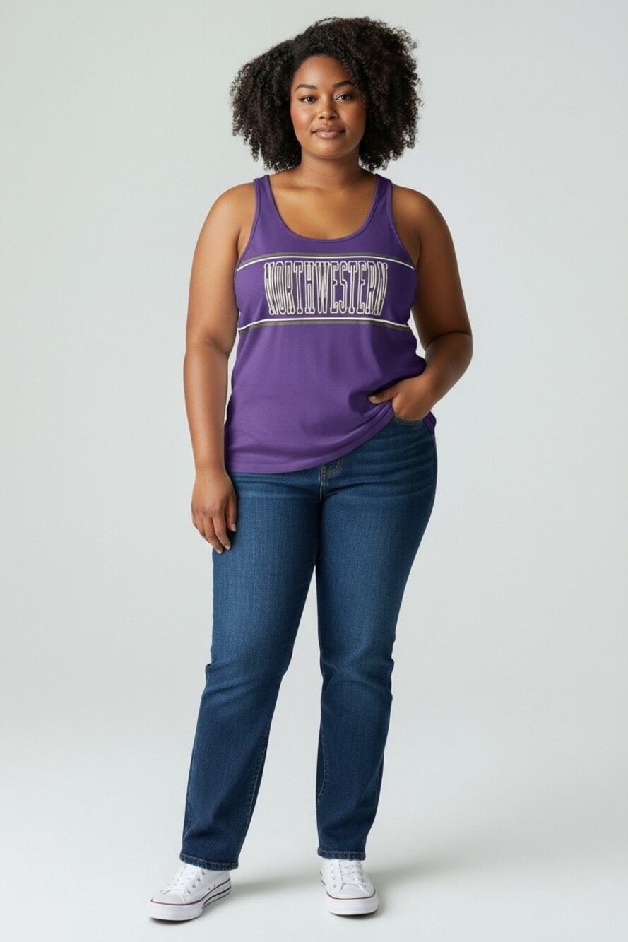 Rivalry Threads Northwestern Wildcats Womens Tank Top Brand New Size XL